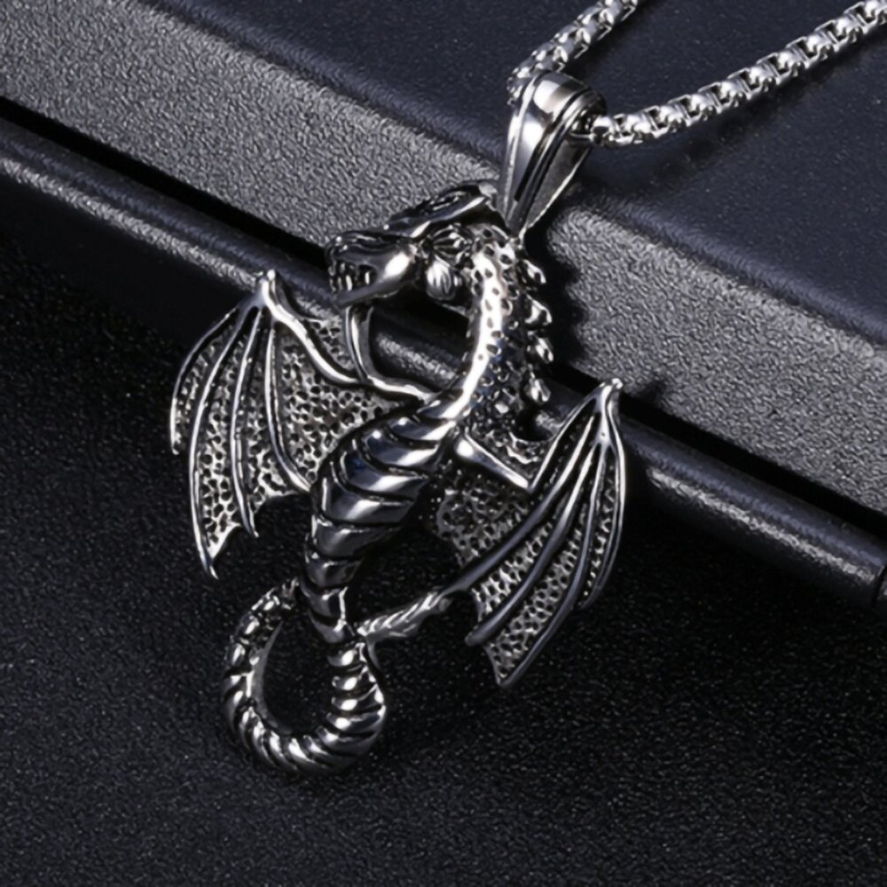 Fashion Flying Dragon Necklace for Men, BL55590014 - Picture 3 of 7
